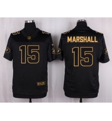 Nike Jets #15 Brandon Marshall Black Mens Stitched NFL Elite Pro Line Gold Collection Jersey Nike Jets #15 Brandon Marshall Black Mens Stitched NFL Elite Pro Line Gold Collection Jersey