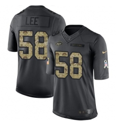 Nike Jets #58 Darron Lee Black Mens Stitched NFL Limited 2016 Salute to Service Jersey Nike Jets #58 Darron Lee Black Mens Stitched NFL Limited 2016 Salute to Service Jersey