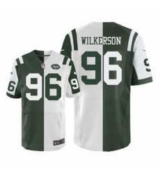 Nike Jets #96 Muhammad Wilkerson Green White Mens Stitched NFL Elite Split Jersey Nike Jets #96 Muhammad Wilkerson Green White Mens Stitched NFL Elite Split Jersey