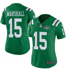 Nike Jets #15 Brandon Marshall Green Womens Stitched NFL Limited Rush Jersey Nike Jets #15 Brandon Marshall Green Womens Stitched NFL Limited Rush Jersey