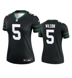 Women New York Jets 5 Garrett Wilson Black 2024 Stitched Football Jersey Women New York Jets 5 Garrett Wilson Black 2024 Stitched Football Jersey