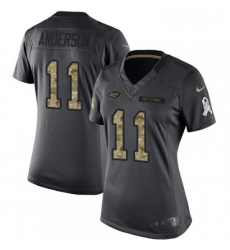 Womens Nike New York Jets 11 Robby Anderson Limited Black 2016 Salute to Service NFL Jersey Womens Nike New York Jets 11 Robby Anderson Limited Black 2016 Salute to Service NFL Jersey