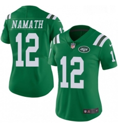 Womens Nike New York Jets 12 Joe Namath Limited Green Rush Vapor Untouchable NFL Jersey Womens Nike New York Jets 12 Joe Namath Limited Green Rush Vapor Untouchable NFL Jersey