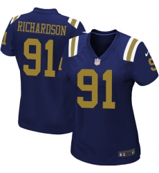 Women's Nike New York Jets #91 Sheldon Richardson Limited Navy Blue Alternate Women's Nike New York Jets #91 Sheldon Richardson Limited Navy Blue Alternate