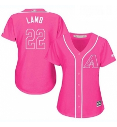 Womens Majestic Arizona Diamondbacks 22 Jake Lamb Replica Pink Fashion MLB Jersey Womens Majestic Arizona Diamondbacks 22 Jake Lamb Replica Pink Fashion MLB Jersey