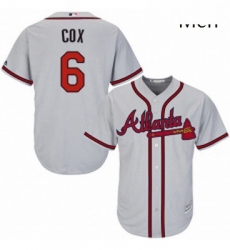 Mens Majestic Atlanta Braves 6 Bobby Cox Replica Grey Road Cool Base MLB Jersey Mens Majestic Atlanta Braves 6 Bobby Cox Replica Grey Road Cool Base MLB Jersey