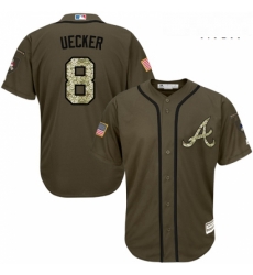 Mens Majestic Atlanta Braves 8 Bob Uecker Authentic Green Salute to Service MLB Jersey Mens Majestic Atlanta Braves 8 Bob Uecker Authentic Green Salute to Service MLB Jersey