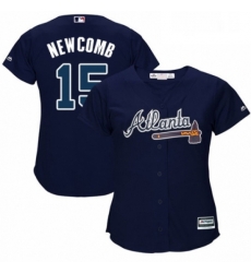 Womens Majestic Atlanta Braves 15 Sean Newcomb Authentic Blue Alternate Road Cool Base MLB Jersey Womens Majestic Atlanta Braves 15 Sean Newcomb Authentic Blue Alternate Road Cool Base MLB Jersey