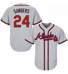 Youth Majestic Atlanta Braves 24 Deion Sanders Replica Grey Road Cool Base MLB Jersey Youth Majestic Atlanta Braves 24 Deion Sanders Replica Grey Road Cool Base MLB Jersey