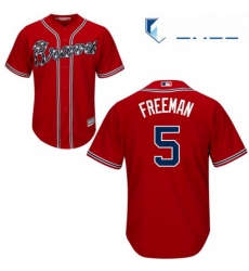 Youth Majestic Atlanta Braves 5 Freddie Freeman Replica Red Alternate Cool Base MLB Jersey Youth Majestic Atlanta Braves 5 Freddie Freeman Replica Red Alternate Cool Base MLB Jersey