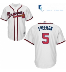 Youth Majestic Atlanta Braves 5 Freddie Freeman Replica White Home Cool Base MLB Jersey Youth Majestic Atlanta Braves 5 Freddie Freeman Replica White Home Cool Base MLB Jersey