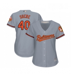 Womens Baltimore Orioles 40 Jesus Sucre Replica Grey Road Cool Base Baseball Jersey Womens Baltimore Orioles 40 Jesus Sucre Replica Grey Road Cool Base Baseball Jersey