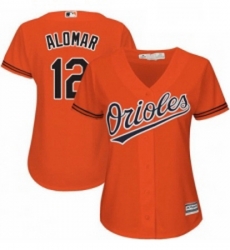 Womens Majestic Baltimore Orioles 12 Roberto Alomar Replica Orange Alternate Cool Base MLB Jersey Womens Majestic Baltimore Orioles 12 Roberto Alomar Replica Orange Alternate Cool Base MLB Jersey