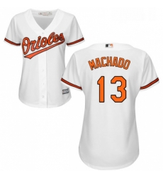 Womens Majestic Baltimore Orioles 13 Manny Machado Authentic White Home Cool Base MLB Jersey Womens Majestic Baltimore Orioles 13 Manny Machado Authentic White Home Cool Base MLB Jersey