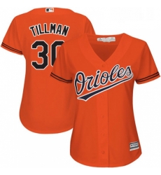 Womens Majestic Baltimore Orioles 30 Chris Tillman Replica Orange Alternate Cool Base MLB Jersey Womens Majestic Baltimore Orioles 30 Chris Tillman Replica Orange Alternate Cool Base MLB Jersey