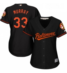 Womens Majestic Baltimore Orioles 33 Eddie Murray Replica Black Alternate Cool Base MLB Jersey Womens Majestic Baltimore Orioles 33 Eddie Murray Replica Black Alternate Cool Base MLB Jersey