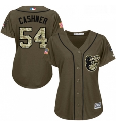 Womens Majestic Baltimore Orioles 54 Andrew Cashner Authentic Green Salute to Service MLB Jersey Womens Majestic Baltimore Orioles 54 Andrew Cashner Authentic Green Salute to Service MLB Jersey