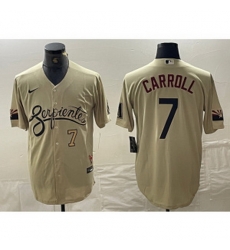 MLB Diamondbacks 7 Corbin Carroll Cream City Nike Cool Base Men Jersey MLB Diamondbacks 7 Corbin Carroll Cream City Nike Cool Base Men Jersey