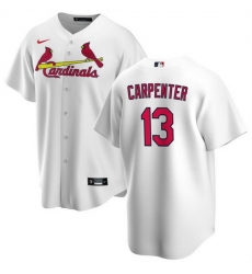 Men St Louis Cardinals 13 Matt Carpenter White Cool Base Stitched Jersey Men St Louis Cardinals 13 Matt Carpenter White Cool Base Stitched Jersey