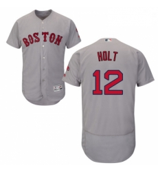 Mens Majestic Boston Red Sox 12 Brock Holt Grey Road Flex Base Authentic Collection MLB Jersey Mens Majestic Boston Red Sox 12 Brock Holt Grey Road Flex Base Authentic Collection MLB Jersey