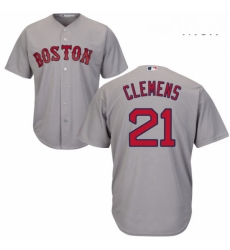 Mens Majestic Boston Red Sox 21 Roger Clemens Replica Grey Road Cool Base MLB Jersey Mens Majestic Boston Red Sox 21 Roger Clemens Replica Grey Road Cool Base MLB Jersey