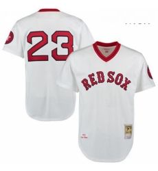 Mens Mitchell and Ness 1975 Boston Red Sox 23 Luis Tiant Replica White Throwback MLB Jersey Mens Mitchell and Ness 1975 Boston Red Sox 23 Luis Tiant Replica White Throwback MLB Jersey