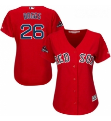 Womens Majestic Boston Red Sox 26 Wade Boggs Authentic Red Alternate Home 2018 World Series Champions MLB Jersey Womens Majestic Boston Red Sox 26 Wade Boggs Authentic Red Alternate Home 2018 World Series Champions MLB Jersey