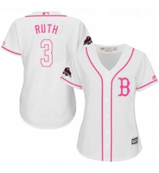 Womens Majestic Boston Red Sox 3 Babe Ruth Authentic White Fashion 2018 World Series Champions MLB Jersey Womens Majestic Boston Red Sox 3 Babe Ruth Authentic White Fashion 2018 World Series Champions MLB Jersey