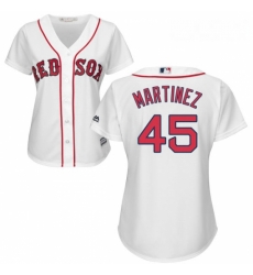 Womens Majestic Boston Red Sox 45 Pedro Martinez Authentic White Home MLB Jersey Womens Majestic Boston Red Sox 45 Pedro Martinez Authentic White Home MLB Jersey
