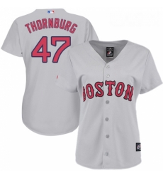 Womens Majestic Boston Red Sox 47 Tyler Thornburg Authentic Grey Road MLB Jersey Womens Majestic Boston Red Sox 47 Tyler Thornburg Authentic Grey Road MLB Jersey