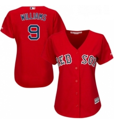 Womens Majestic Boston Red Sox 9 Ted Williams Replica Red Alternate Home MLB Jersey Womens Majestic Boston Red Sox 9 Ted Williams Replica Red Alternate Home MLB Jersey