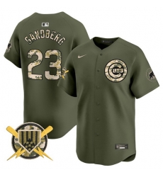 Men Chicago Cubs 23 Ryne Sandberg Green Armed Forces Day Vapor Limited Stitched Baseball Jersey