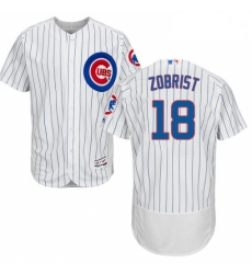 Mens Majestic Chicago Cubs 18 Ben Zobrist White Home Flex Base Authentic Collection MLB Jersey Mens Majestic Chicago Cubs 18 Ben Zobrist White Home Flex Base Authentic Collection MLB Jersey