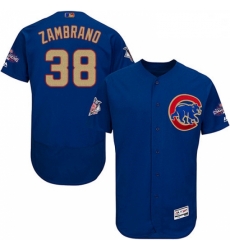 Mens Majestic Chicago Cubs 38 Carlos Zambrano Authentic Royal Blue 2017 Gold Champion Flex Base MLB Jersey Mens Majestic Chicago Cubs 38 Carlos Zambrano Authentic Royal Blue 2017 Gold Champion Flex Base MLB Jersey