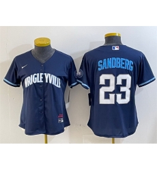 Women Chicago Cubs 23 Ryne Sandberg Navy City Connect Stitched Jersey Women Chicago Cubs 23 Ryne Sandberg Navy City Connect Stitched Jersey