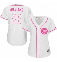 Womens Majestic Chicago Cubs 26 Billy Williams Replica White Fashion MLB Jersey Womens Majestic Chicago Cubs 26 Billy Williams Replica White Fashion MLB Jersey
