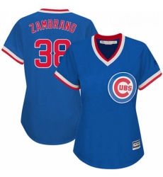 Womens Majestic Chicago Cubs 38 Carlos Zambrano Replica Royal Blue Cooperstown MLB Jersey Womens Majestic Chicago Cubs 38 Carlos Zambrano Replica Royal Blue Cooperstown MLB Jersey