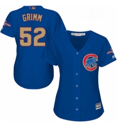 Womens Majestic Chicago Cubs 52 Justin Grimm Authentic Royal Blue 2017 Gold Champion MLB Jersey Womens Majestic Chicago Cubs 52 Justin Grimm Authentic Royal Blue 2017 Gold Champion MLB Jersey