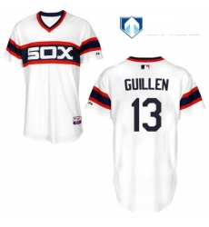 Mens Majestic Chicago White Sox 13 Ozzie Guillen White Alternate Flex Base Authentic Collection MLB Jersey Mens Majestic Chicago White Sox 13 Ozzie Guillen White Alternate Flex Base Authentic Collection MLB Jersey