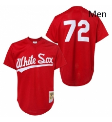 Mens Mitchell and Ness 1990 Chicago White Sox 72 Carlton Fisk Authentic Red Throwback MLB Jersey Mens Mitchell and Ness 1990 Chicago White Sox 72 Carlton Fisk Authentic Red Throwback MLB Jersey