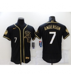 Men's Nike Chicago White Sox #7 Tim Anderson Black Gold Alternate Stitched Baseball Jersey Men's Nike Chicago White Sox #7 Tim Anderson Black Gold Alternate Stitched Baseball Jersey
