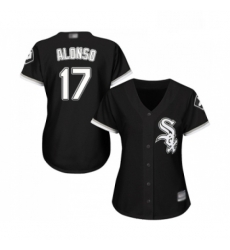 Womens Chicago White Sox 17 Yonder Alonso Replica Black Alternate Home Cool Base Baseball Jersey Womens Chicago White Sox 17 Yonder Alonso Replica Black Alternate Home Cool Base Baseball Jersey