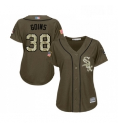 Womens Chicago White Sox 38 Ryan Goins Authentic Green Salute to Service Baseball Jersey Womens Chicago White Sox 38 Ryan Goins Authentic Green Salute to Service Baseball Jersey