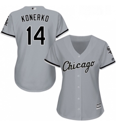 Womens Majestic Chicago White Sox 14 Paul Konerko Replica Grey Road Cool Base MLB Jersey Womens Majestic Chicago White Sox 14 Paul Konerko Replica Grey Road Cool Base MLB Jersey