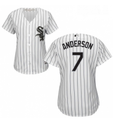 Womens Majestic Chicago White Sox 7 Tim Anderson Replica White Home Cool Base MLB Jersey Womens Majestic Chicago White Sox 7 Tim Anderson Replica White Home Cool Base MLB Jersey