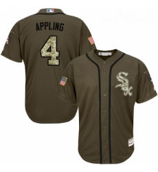 Youth Majestic Chicago White Sox 4 Luke Appling Authentic Green Salute to Service MLB Jersey Youth Majestic Chicago White Sox 4 Luke Appling Authentic Green Salute to Service MLB Jersey