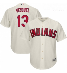 Mens Majestic Cleveland Indians 13 Omar Vizquel Replica Cream Alternate 2 Cool Base MLB Jersey Mens Majestic Cleveland Indians 13 Omar Vizquel Replica Cream Alternate 2 Cool Base MLB Jersey
