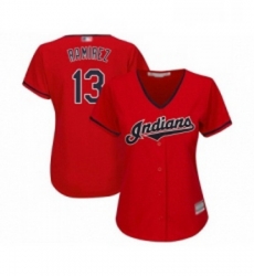 Womens Cleveland Indians 13 Hanley Ramirez Replica Scarlet Alternate 2 Cool Base Baseball Jersey Womens Cleveland Indians 13 Hanley Ramirez Replica Scarlet Alternate 2 Cool Base Baseball Jersey