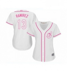 Womens Cleveland Indians 13 Hanley Ramirez Replica White Fashion Cool Base Baseball Jersey Womens Cleveland Indians 13 Hanley Ramirez Replica White Fashion Cool Base Baseball Jersey