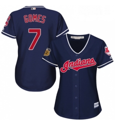 Womens Majestic Cleveland Indians 7 Yan Gomes Replica Navy Blue Alternate 1 Cool Base MLB Jersey Womens Majestic Cleveland Indians 7 Yan Gomes Replica Navy Blue Alternate 1 Cool Base MLB Jersey